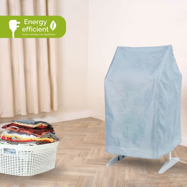 Rediffusion Compact 3 Tier Heated Clothes Airer With Cover
