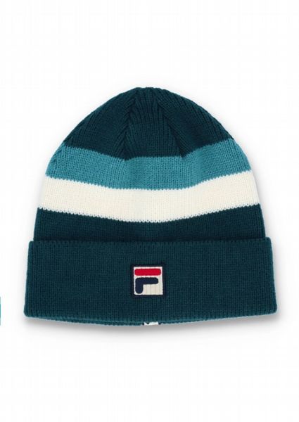 Fila LINUS STRIPE FLAT KNIT BEANIE - Dark Forest