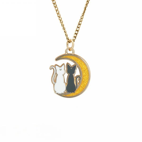 Sailor Moon Cats on the Moon 3D Pendant Necklace