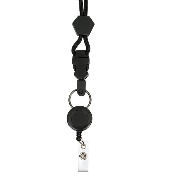 Nurses Retractable Neck Lanyard - BLACK