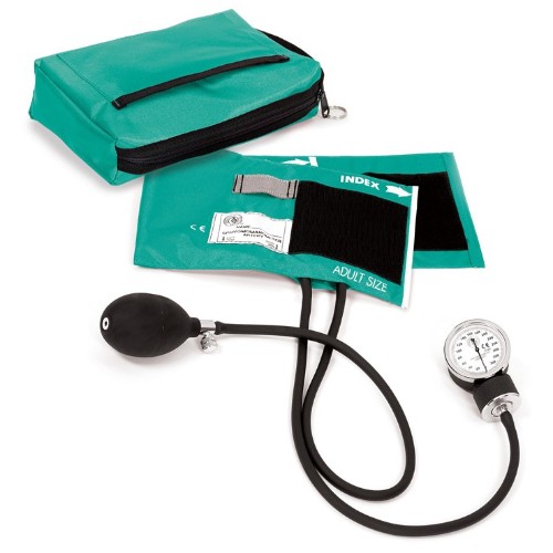 Premium Aneroid Sphygmomanometer with Carry Case - TEAL